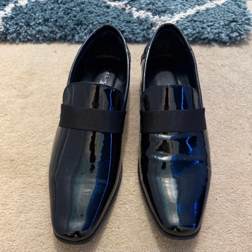 Calvin Klein Men's Shiny Black Loafers